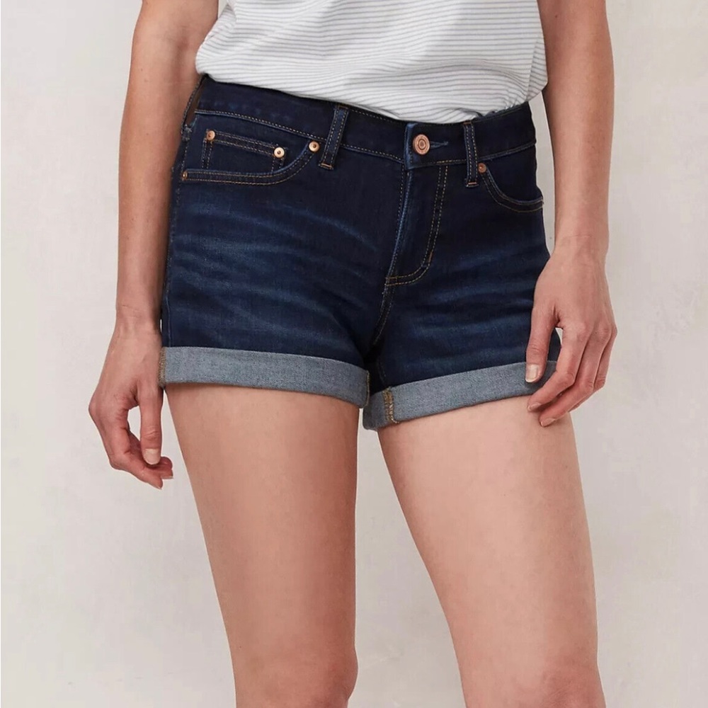 Lauren Conrad Dark Wash Jean Shorty Shorts Size 4